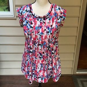 Motherhood Maternity Zip Back Floral Blouse Top